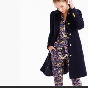 J Crew Double Cloth Italian Wool Lady Day Pea Coat